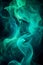 Chromium holographic smoke swirl on turquoise gradient background for mesmerizing visual effects