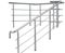 Chromium metal fence with handrail