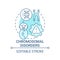 Chromosomal disorders blue concept icon