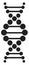 Chromosome helix icon. Human biology symbol. Gene sign