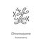 chromosome icon vector from bioengineering collection. Thin line chromosome outline icon vector illustration. Linear symbol for