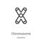 chromosome icon vector from laboratory collection. Thin line chromosome outline icon vector illustration. Linear symbol for use on