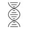 Chromosome line icon on white background. chromosome sign.