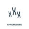 Chromosome vector icon symbol. Creative sign from biotechnology icons collection. Filled flat Chromosome icon for