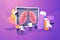 Chronic obstructive pulmonary disease concept vector illustration