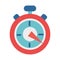 Chronometer measure time clock isolated icon