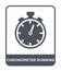 chronometer running icon in trendy design style. chronometer running icon isolated on white background. chronometer running vector