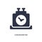 chronometer running icon on white background. Simple element illustration from measurement concept