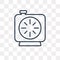 Chronometer Running vector icon isolated on transparent background, linear Chronometer Running transparency concept can be used w