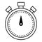 Chronometer stopwatch icon cartoon isolated black and white