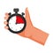 Chronometer time clock stopwatch cartoon