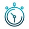 Chronometer time speed science and research gradient style icon