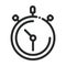 Chronometer time speed science and research line style icon