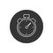 Chronometer timer isolated line icon. Vector in modern flat