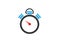 Chronometer timer symbol for countdown logo design