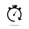 Chronometer vector icon on white background. Stopwatch vector icon