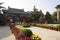 Chrysanthemum bloom in ancient buildings in Henan, China