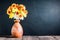 Chrysanthemum in ceramic vase