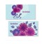 Chrysanthemum flower card template design.