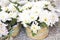 Chrysanthemum morifolium Ramat or chrysanthemum flower in vase