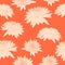 Chrysanthemum. Seamless pattern of orange Japanese chrysanthemums.