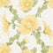 Chrysanthemum. Seamless pattern of yellow Japanese chrysanthemum