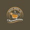 Chrysanthemum Tea Logo Design. With teapot, flower, and cup icon. Chinese tradition drink. Premium, vintage, and luxury logo