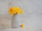 Chrysanthemum vase  vibrant decorative greeting a wooden background background
