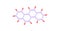 Chrysene molecular structure on white background