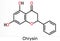 Chrysin, Chrysine molecule. It is flavone, dihydroxyflavone, is found in honey, propolis, the passion flowers, Passiflora caerulea