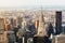 Chrysler Building, Manhattan, aerial view with skyscrapers. View from Empire State Building