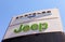 Chrysler, Jeep automobile dealership sign