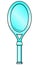 Chrystal tennis racket. Cartoon illustration. Diamond or glass material. Trophy award for champion of tournament or competition. G