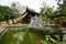 Chua Mot Cot, One Pillar Pagoda building on a pond in Hanoi, Vietnam