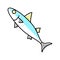 chub mackerel color icon vector illustration