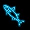 chub mackerel neon glow icon illustration