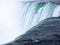 Chugging waterfall at Niagara Falls with water spray