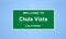 Chula Vista, California city limit sign. Town sign from the USA.