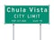 Chula Vista City Limit road sign