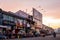 Chulia Street Night Hawker Stalls at sunset