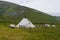 Chum nomadic reindeer herders in the foothills of the Ural. Russia