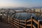 Chuncheon cityscape and panoramic view of Soyang River and buildings during winter evening at Chuncheon , South Korea : 11