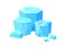 Chunk iceberg. Cartoon ice pieces, glacier cube floe, flat vector illustration