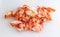 Chunks of lobster meat on cutting board