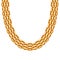 Chunky chain golden metallic necklace or bracelet
