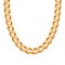 Chunky chain golden metallic necklace or bracelet