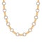 Chunky chain golden metallic necklace or bracelet with diamonds.