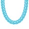 Chunky chain plastic turquoise necklace or