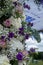 Chuppah wedding canopy under which Jewish couple get married. Canopy is inscribed with words from biblical book Song of Songs.