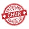 Chur, Switzerland, stamp vector illustration, on a white background